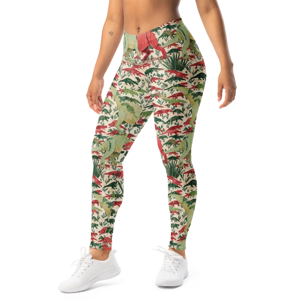 Dino Canopy on Leggings — Left Front