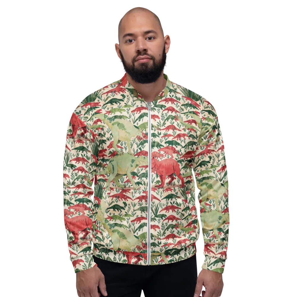 Dino Canopy on Bomber Jacket — Front