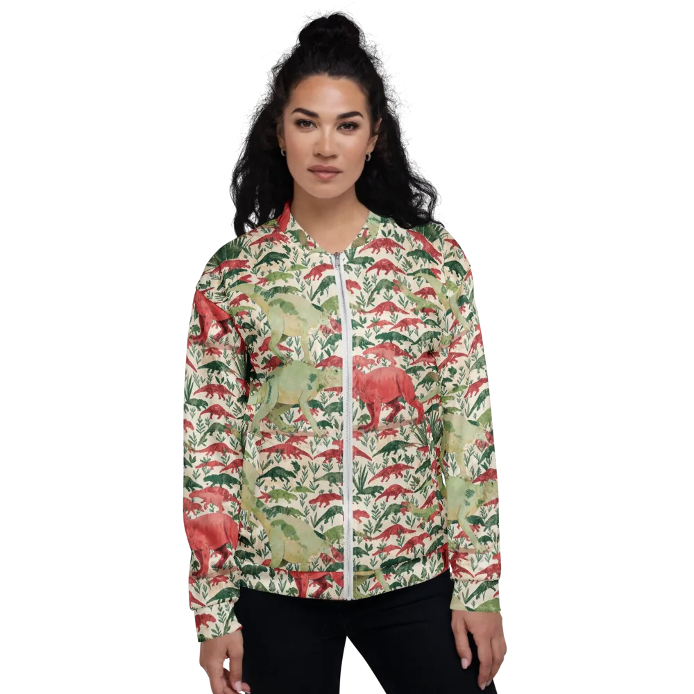 Dino Canopy on Bomber Jacket — Front