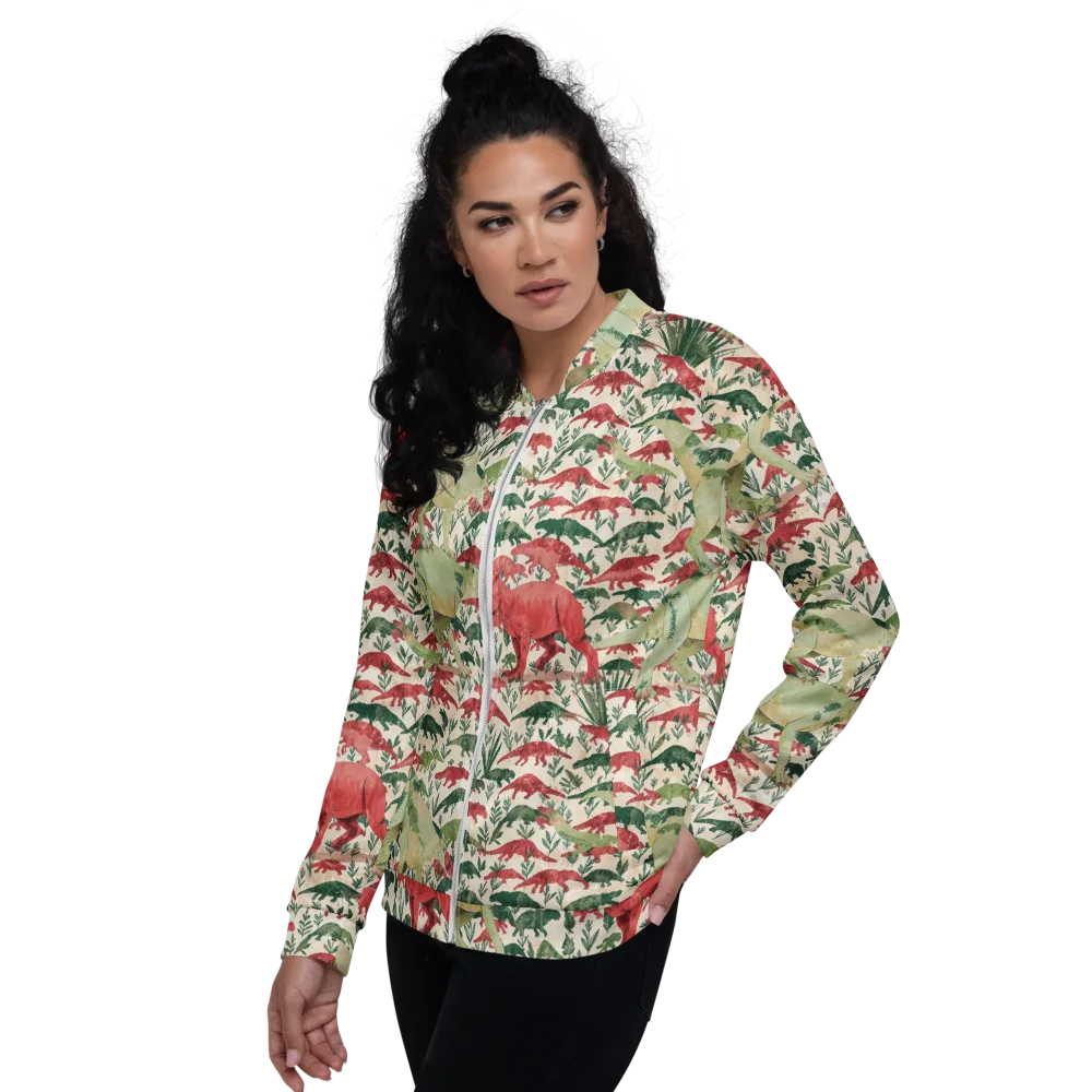 Dino Canopy on Bomber Jacket — Left