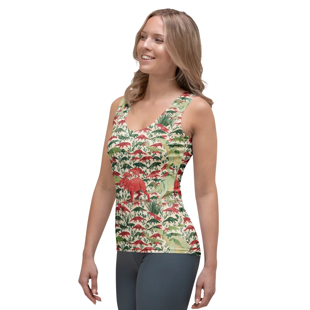 Dino Canopy on Women's Tank Top — Left Front
