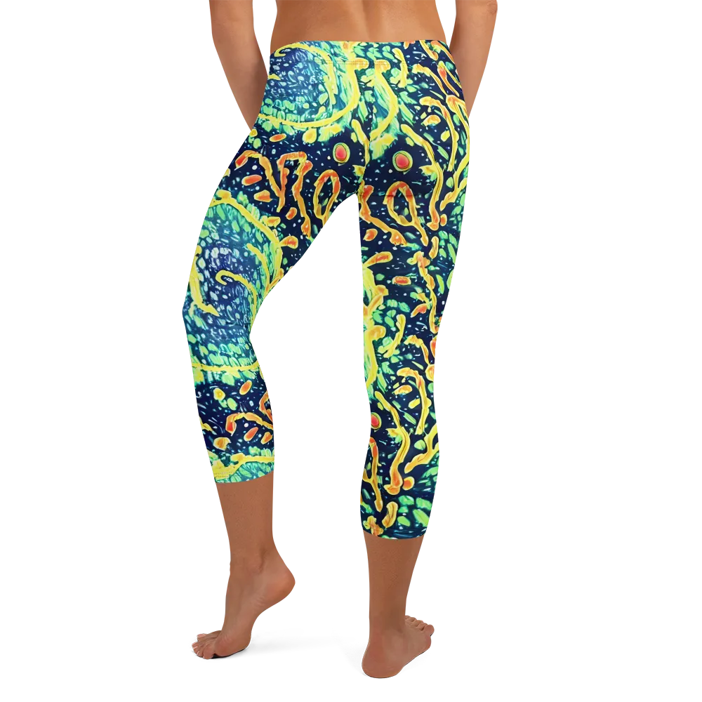 Vortex Glow on Capri Leggings — Back
