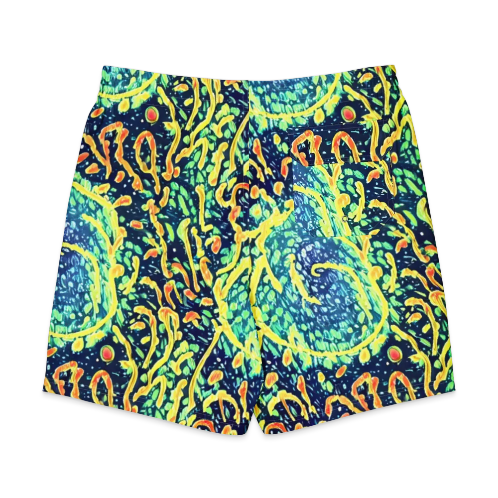 Vortex Glow on Men's Board Shorts — Back
