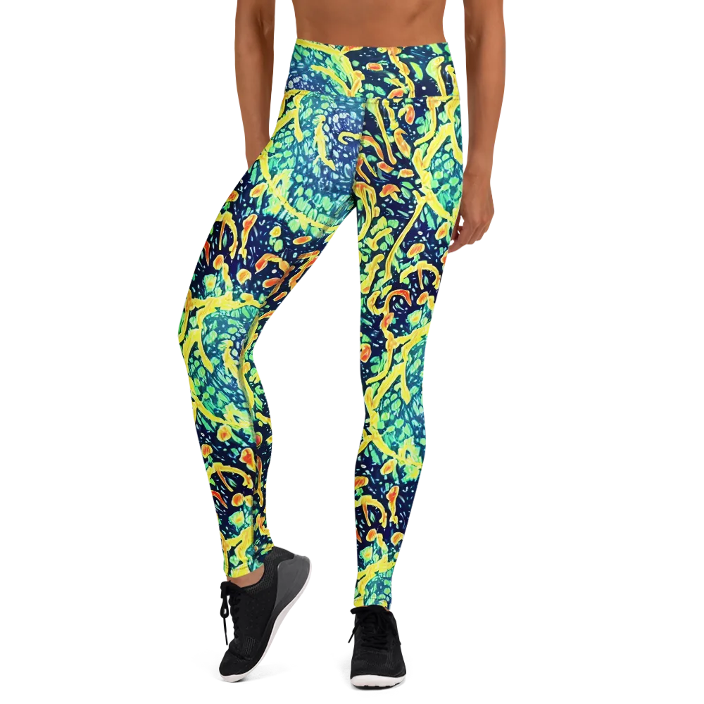 Vortex Glow on Yoga Leggings — Front
