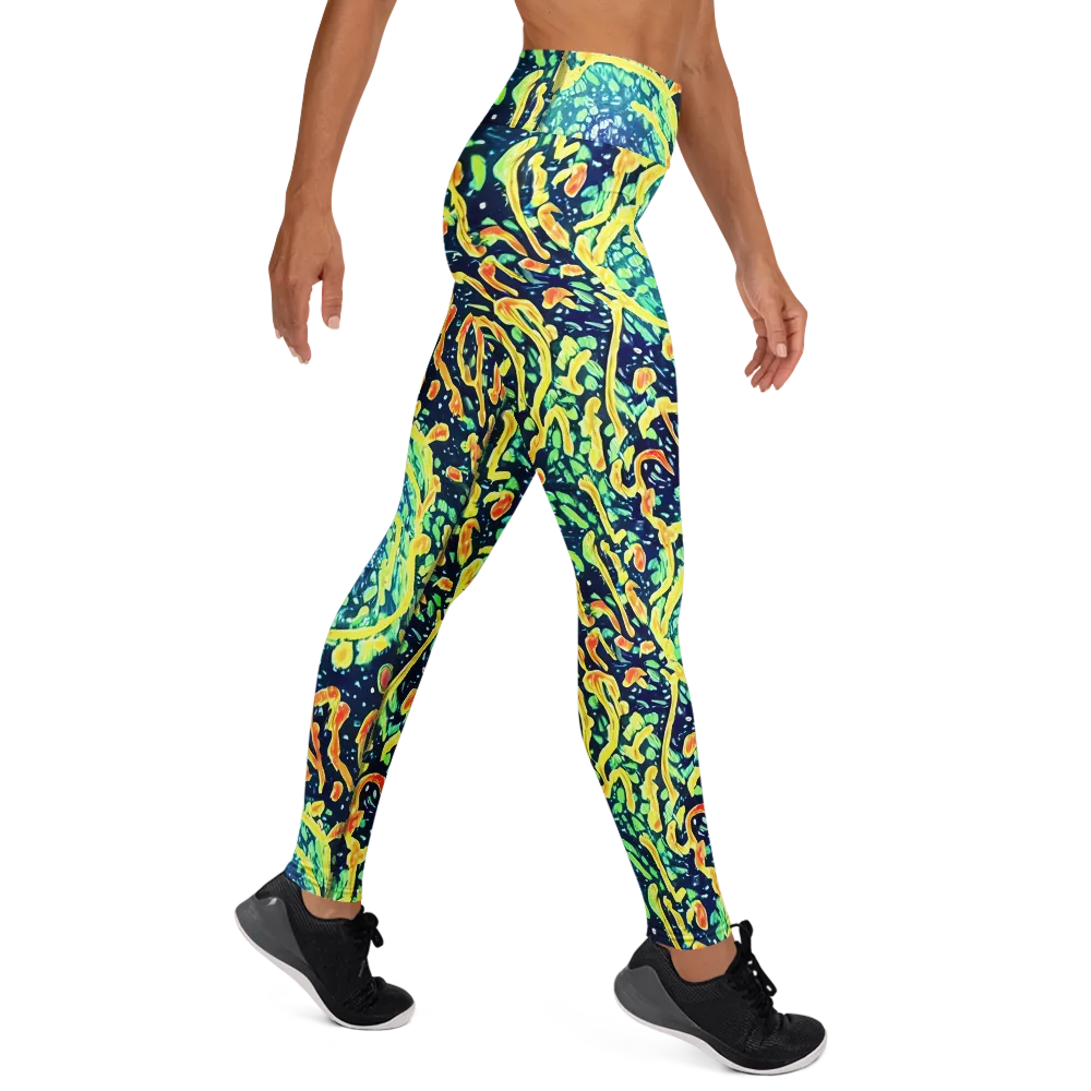 Vortex Glow on Yoga Leggings — Right