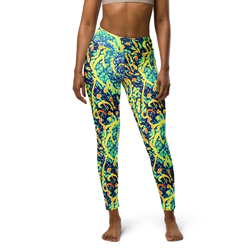 Vortex Glow on Yoga Leggings — Front