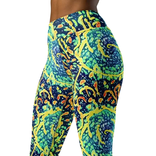 Vortex Glow on a Yoga Leggings