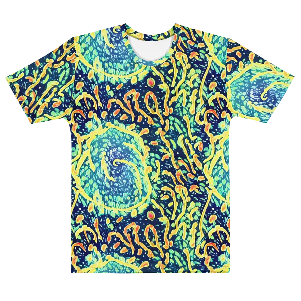 Vortex Glow on Men's Cotton Crew Neck T-Shirt — Front