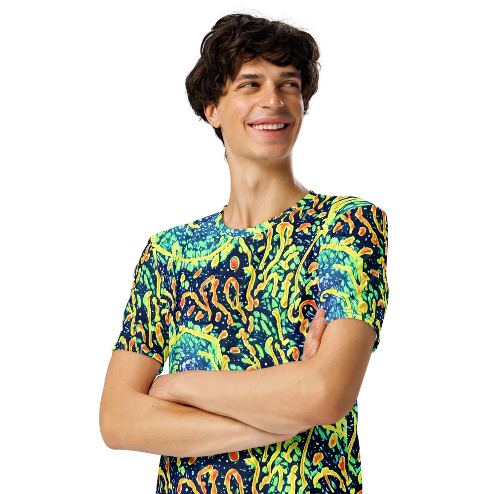 Vortex Glow on Men's Crew Neck T-Shirt — Left Front