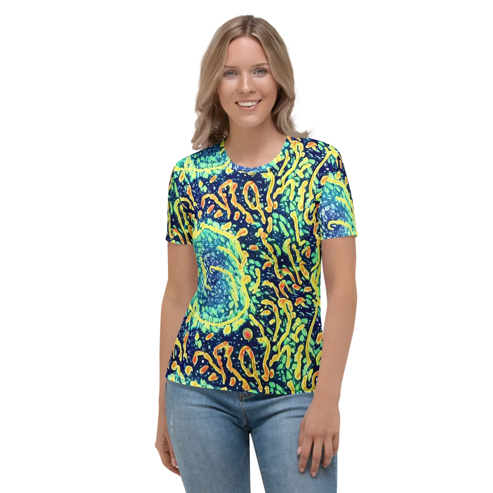 Vortex Glow on Women's Crew Neck T-Shirt — Front