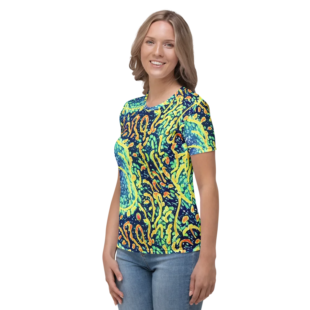Vortex Glow on Women's Crew Neck T-Shirt — Left