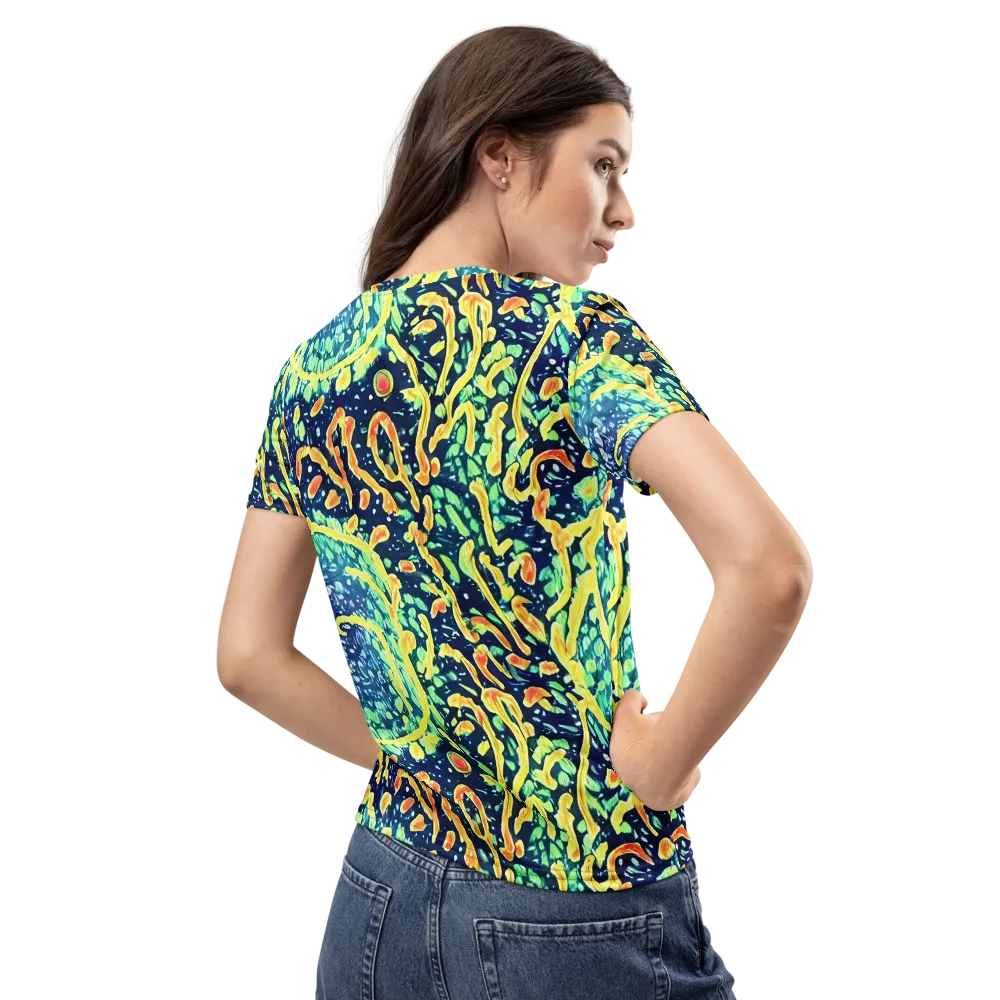 Vortex Glow on Women's Crew Neck T-Shirt — Back