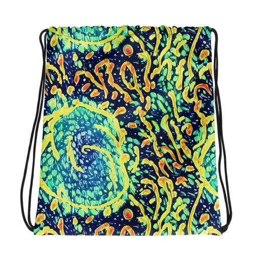Vortex Glow on a Drawstring Bag