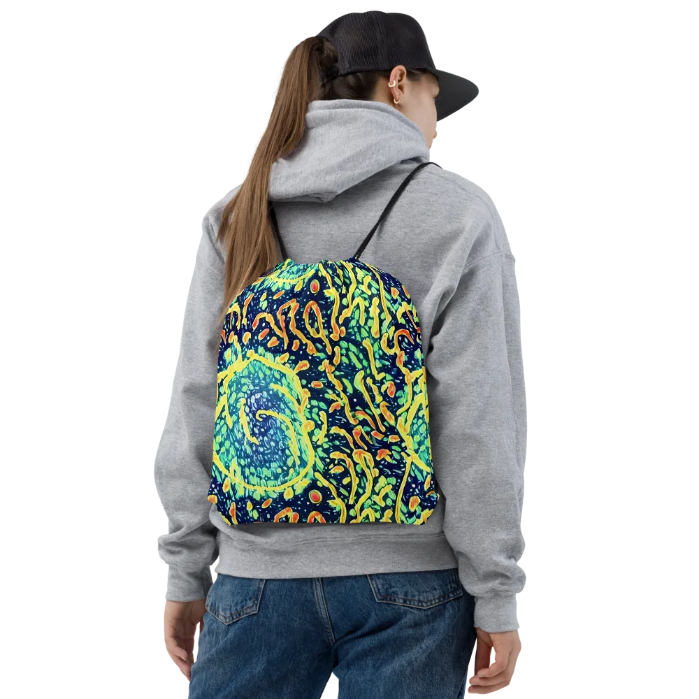 Vortex Glow on Drawstring Bag — Front