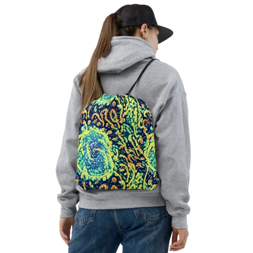 Vortex Glow on a Drawstring Bag