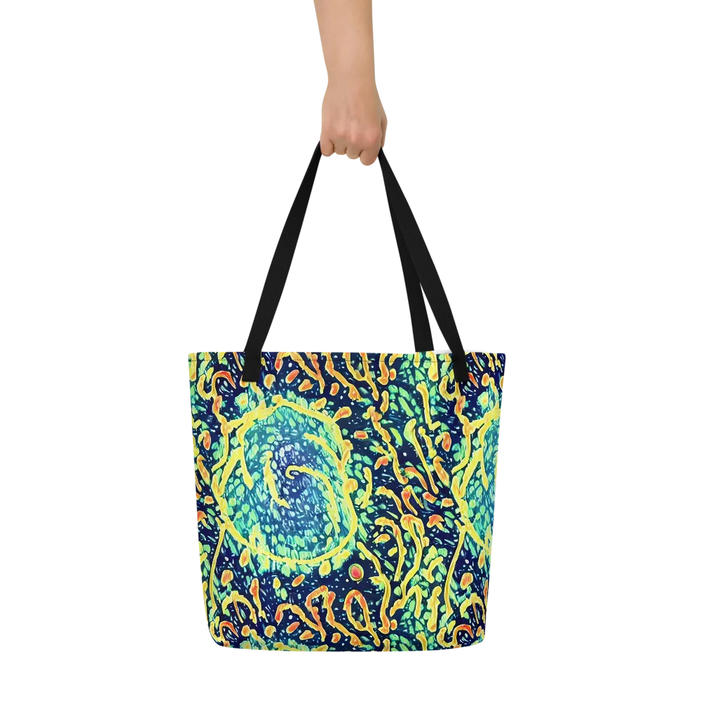 Vortex Glow on Large Tote Bag W/ Pocket — Front