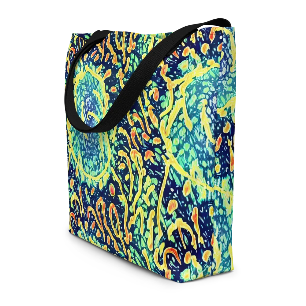 Vortex Glow on Large Tote Bag W/ Pocket — Front