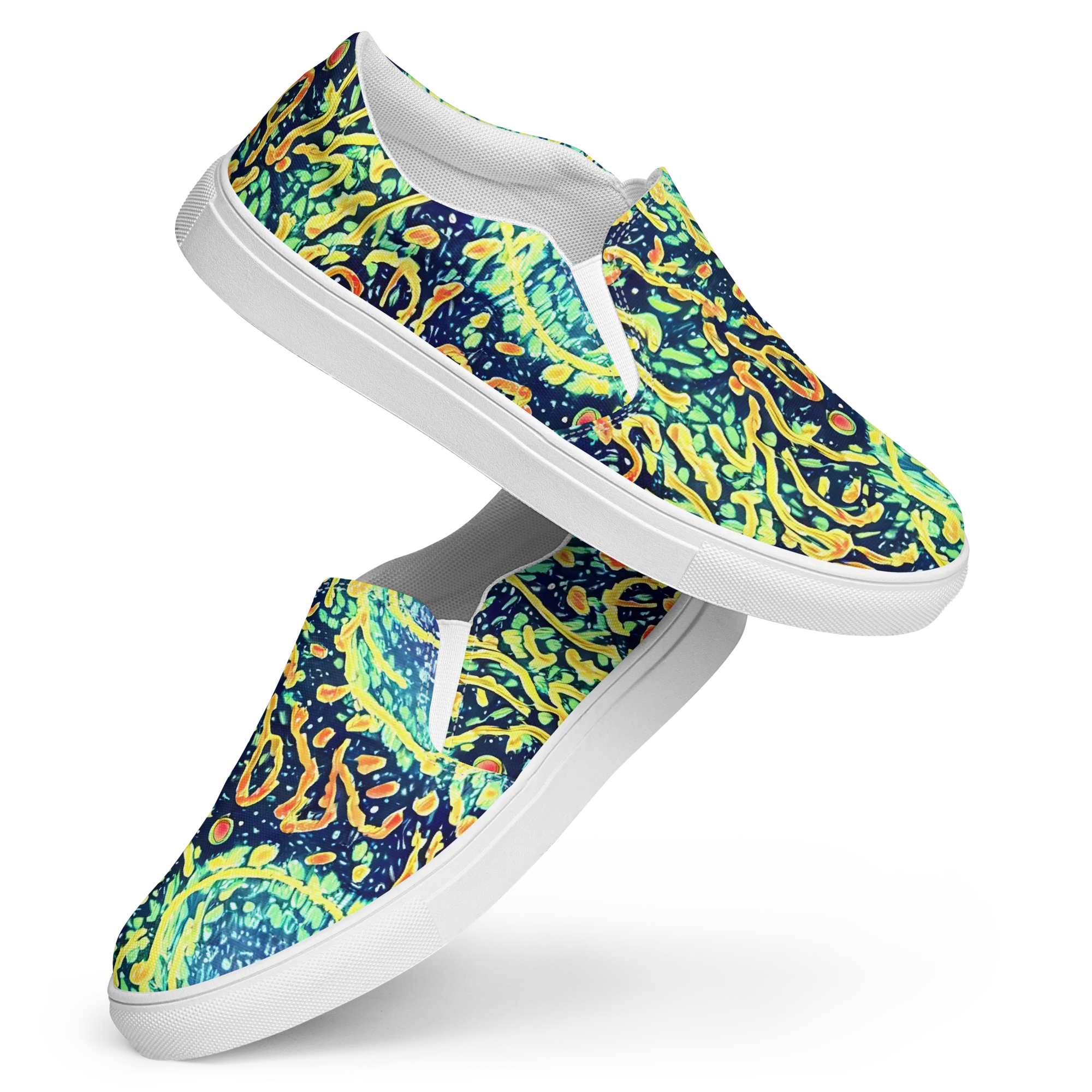 Vortex Glow on Women's Slip-On Canvas Shoes — Front