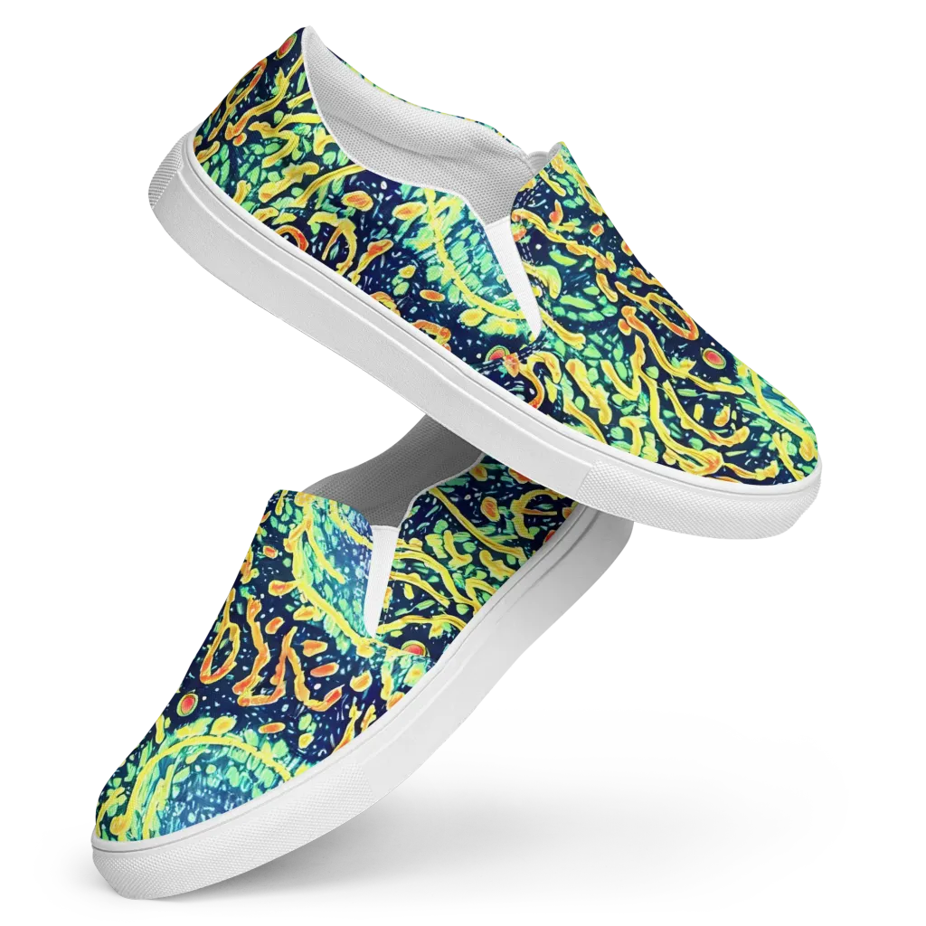 Vortex Glow on Women's Slip-On Canvas Shoes — Front