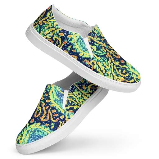 Vortex Glow on a Women's Slip-On Canvas Shoes