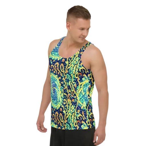 Vortex Glow on a Men's Tank Top