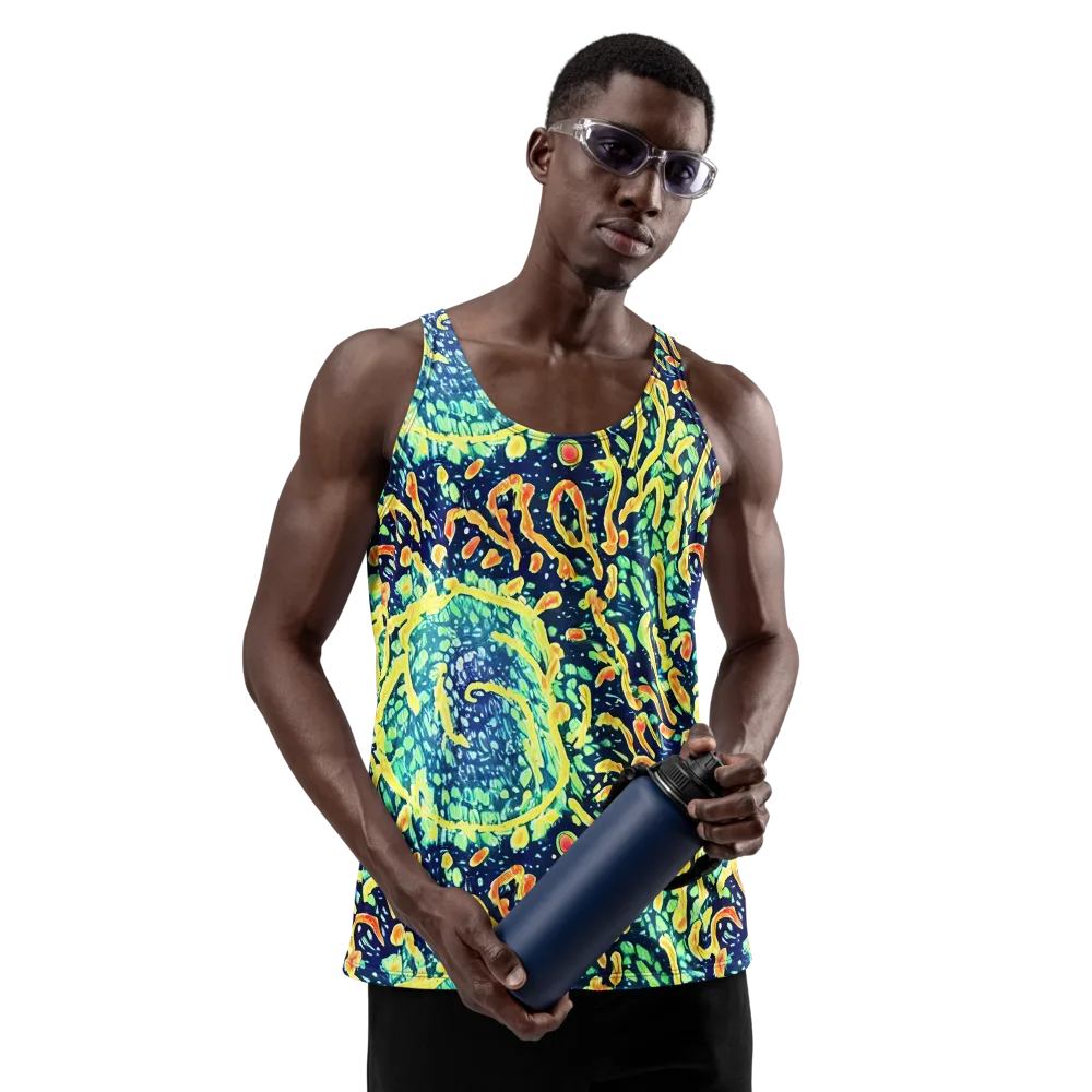 Vortex Glow on Men's Tank Top — Front