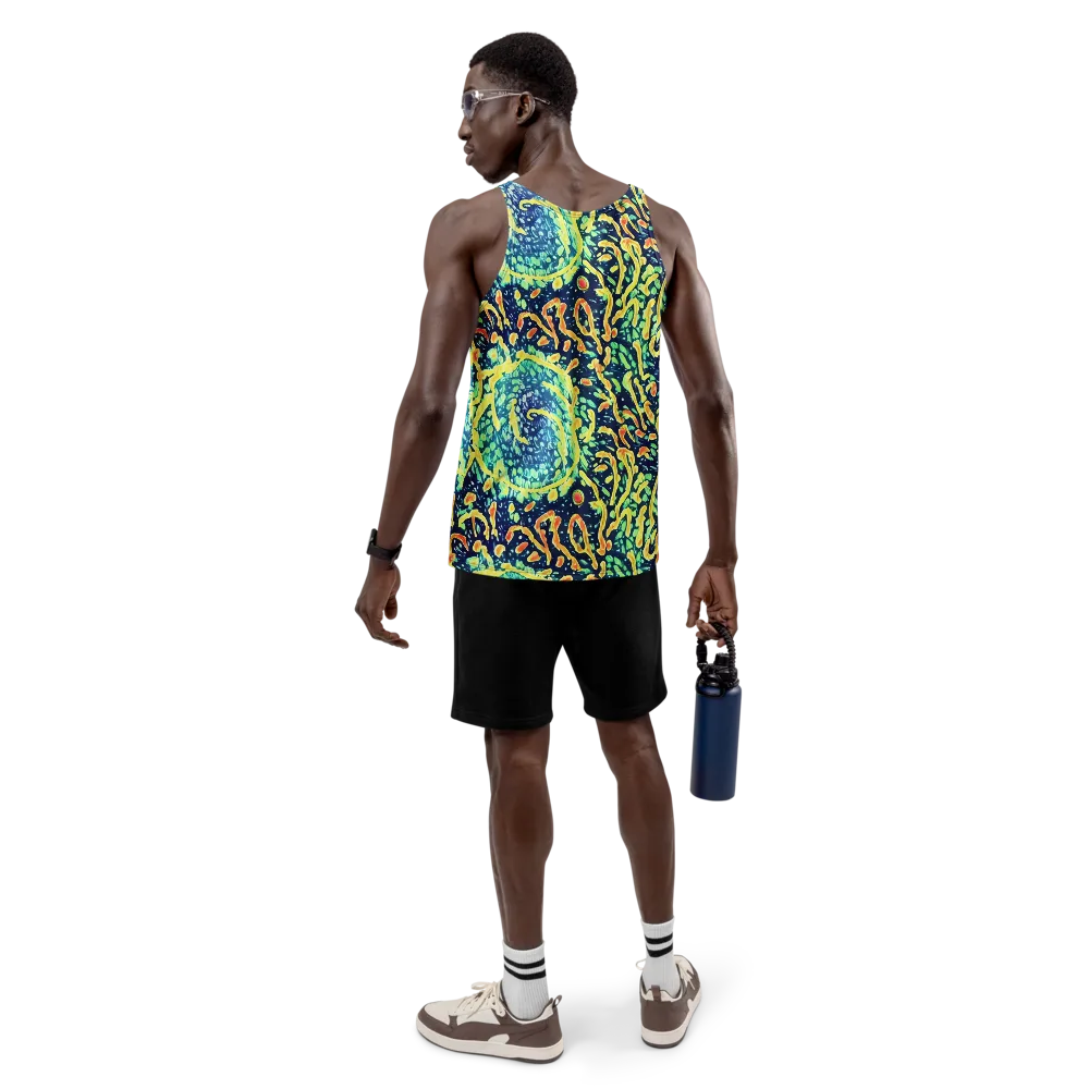 Vortex Glow on Men's Tank Top — Back
