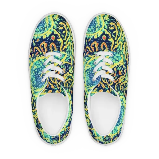 Vortex Glow on a Men's Lace-Up Canvas Shoes
