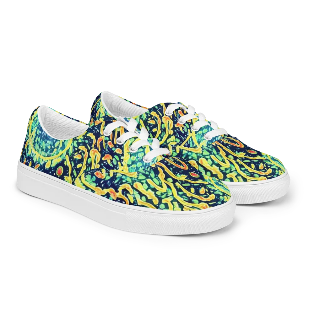 Vortex Glow on Men's Lace-Up Canvas Shoes — Right Front