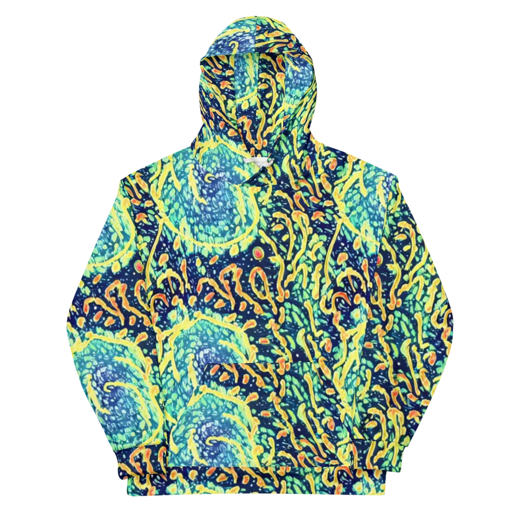 Vortex Glow on Cotton Hoodie — Front