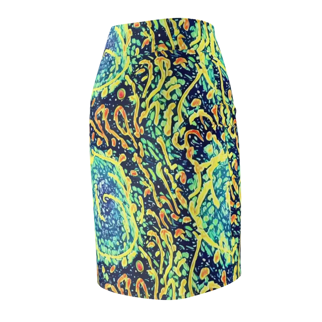 Vortex Glow on Pencil Skirt — Back Side
