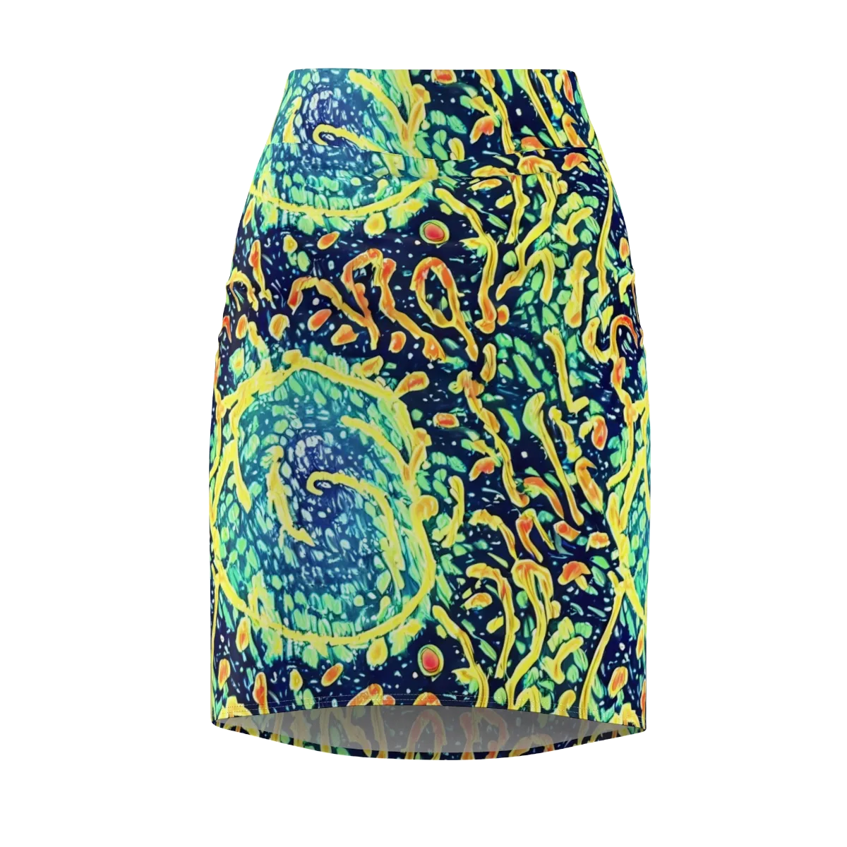 Vortex Glow on Pencil Skirt — Front