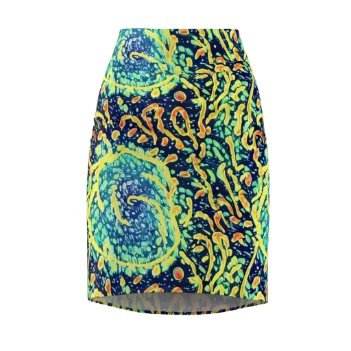 Vortex Glow on a Pencil Skirt