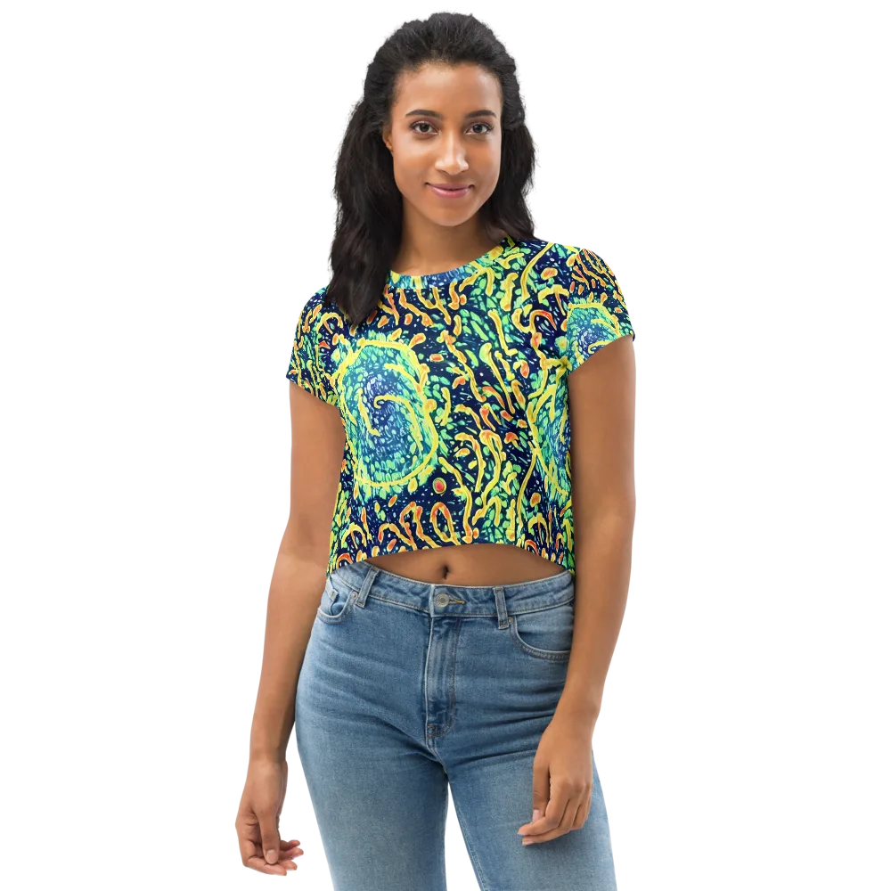 Vortex Glow on Crop Tee — Front
