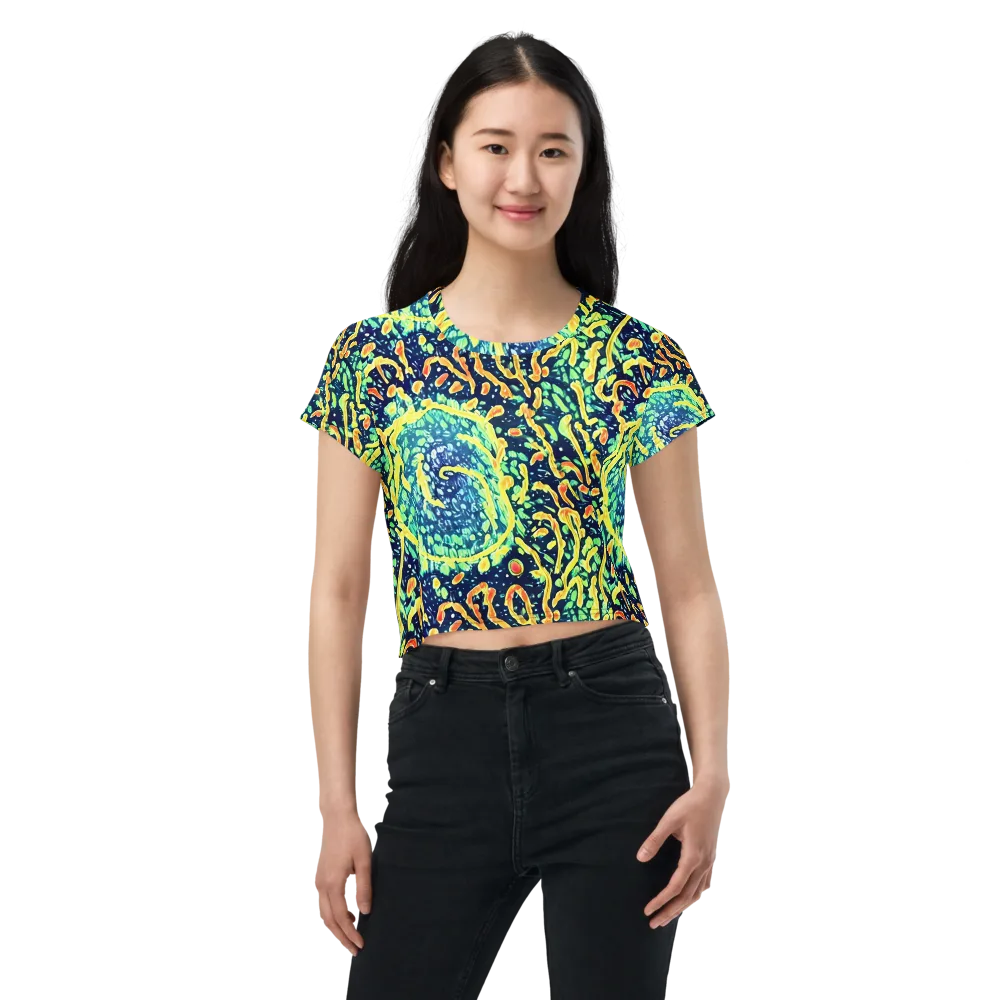 Vortex Glow on Crop Tee — Front