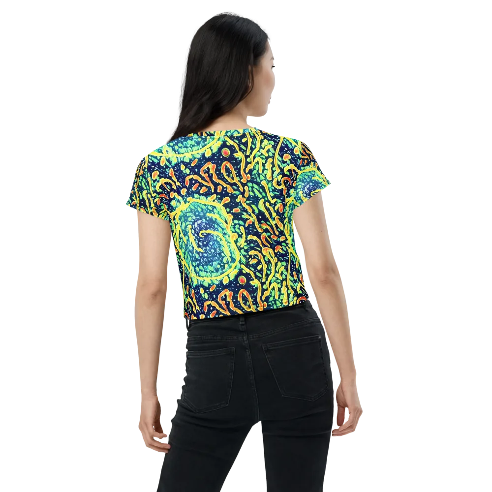 Vortex Glow on Crop Tee — Back