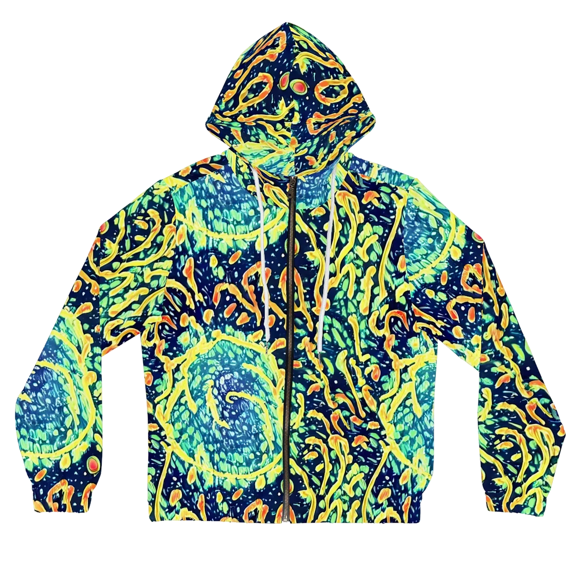 Vortex Glow on Women's Full-Zip Hoodie — Front