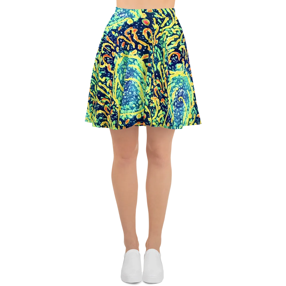 Vortex Glow on Skater Skirt — Front
