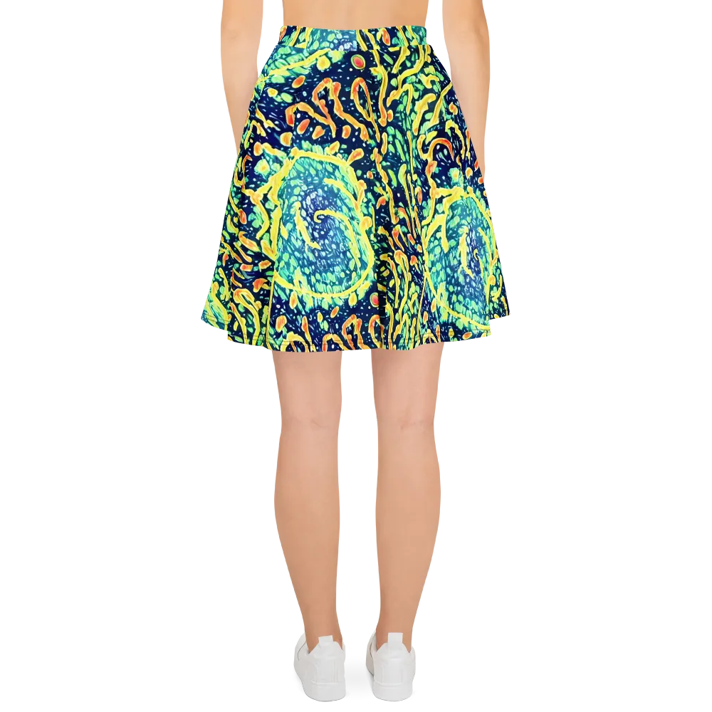 Vortex Glow on Skater Skirt — Back