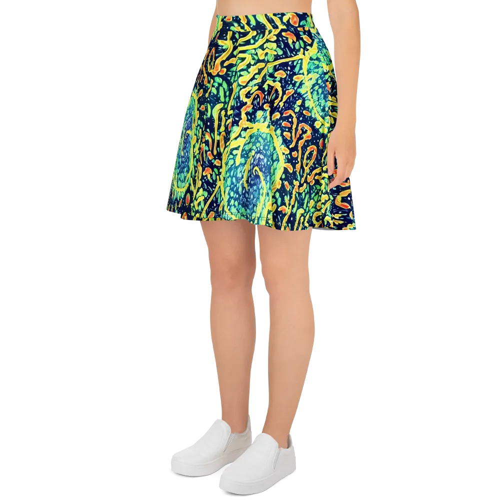 Vortex Glow on Skater Skirt — Left