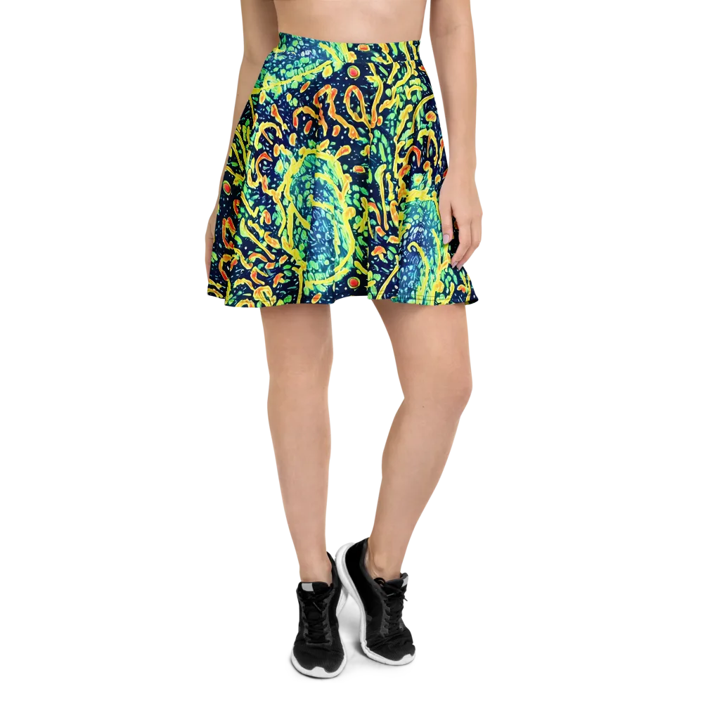Vortex Glow on Skater Skirt — Front