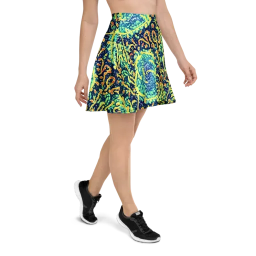 Vortex Glow on a Skater Skirt