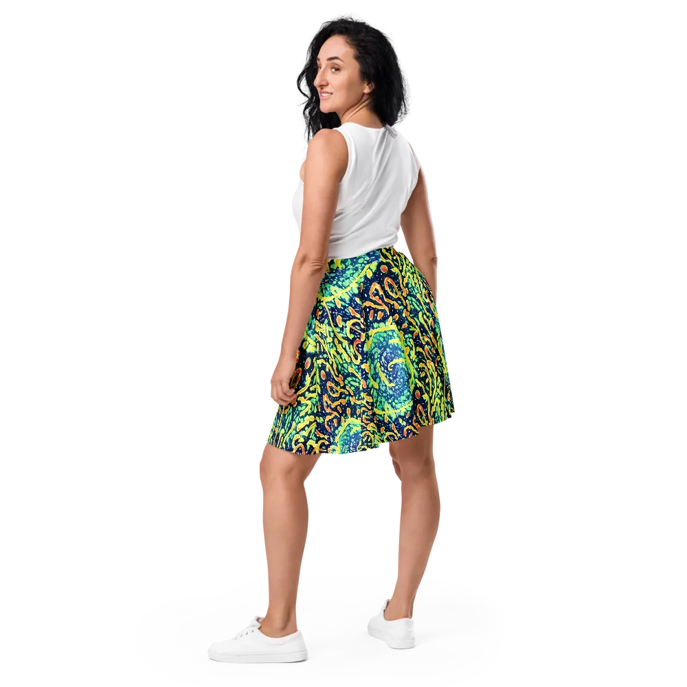 Vortex Glow on Skater Skirt — Back