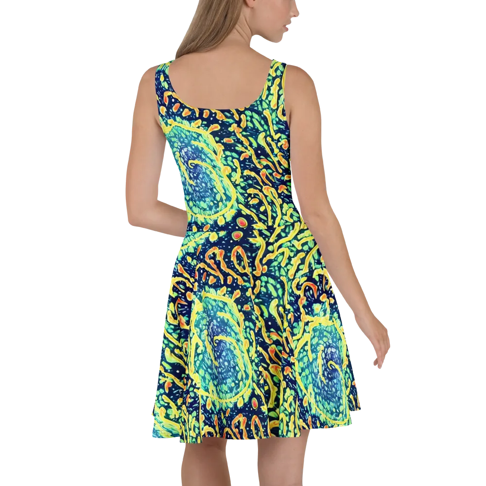 Vortex Glow on Skater Dress — Back