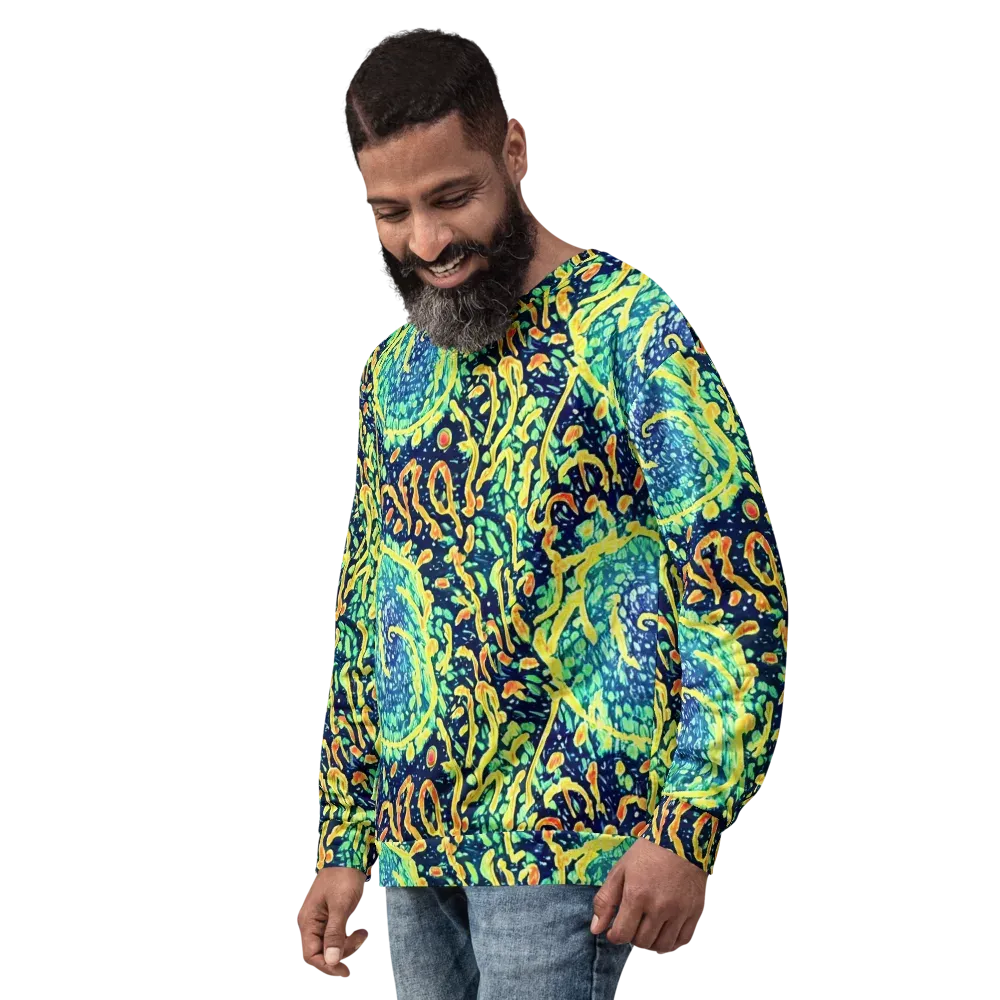 Vortex Glow on Sweatshirt — Left Front