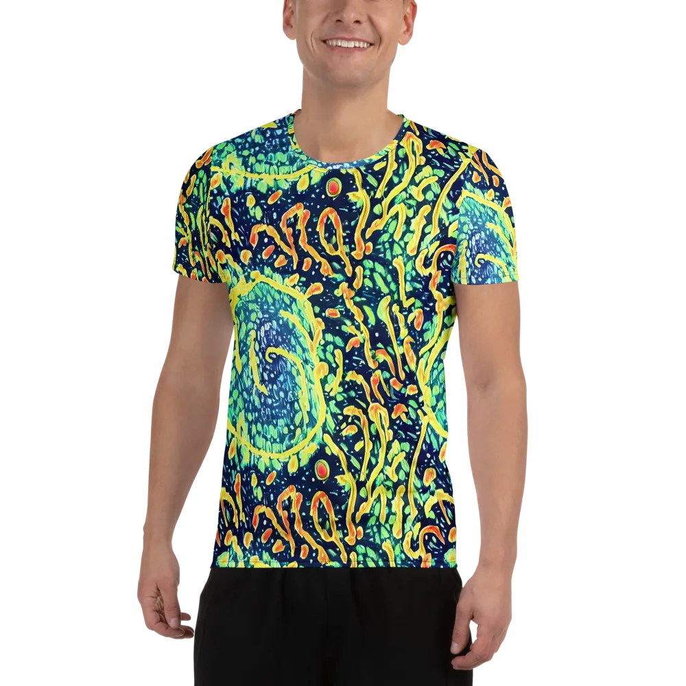 Vortex Glow on Men's Athletic T-Shirt — Front