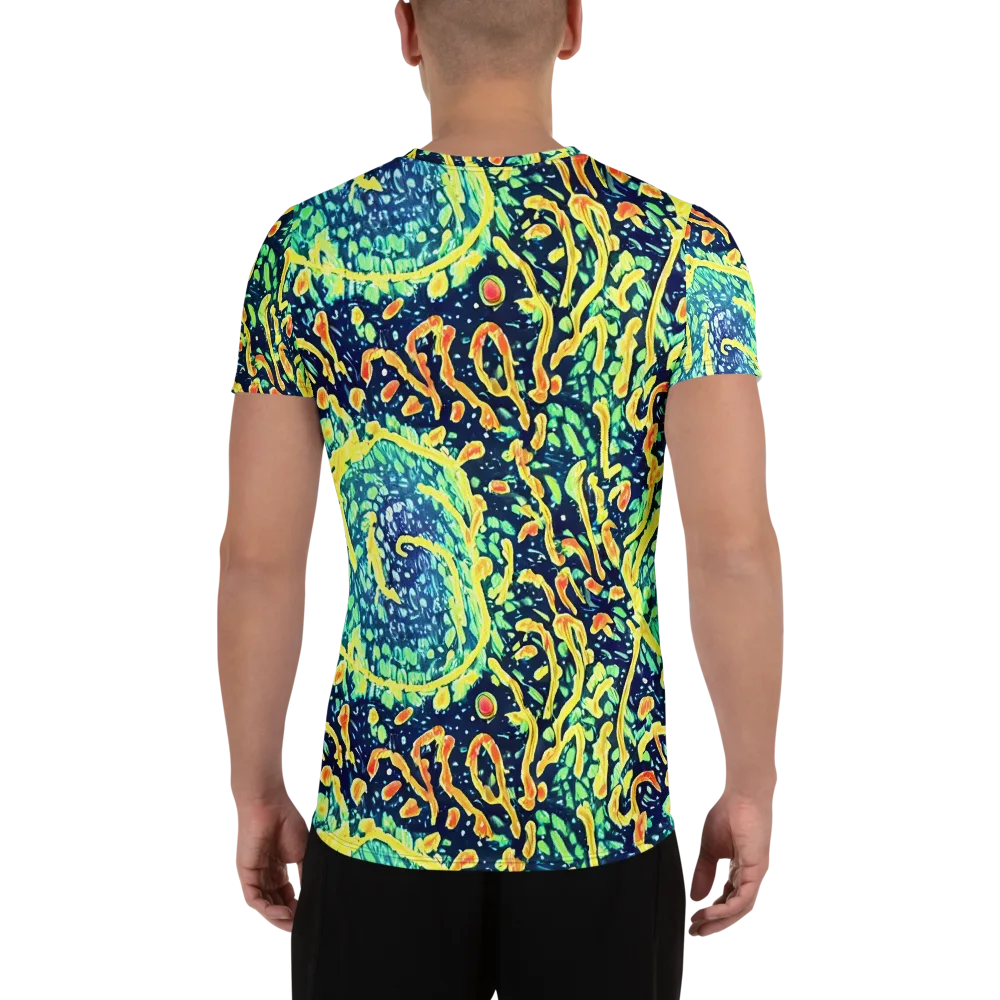 Vortex Glow on Men's Athletic T-Shirt — Back