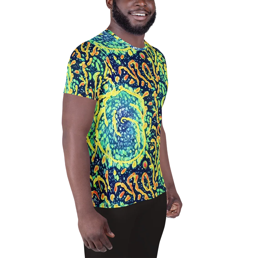 Vortex Glow on Men's Athletic T-Shirt — Right