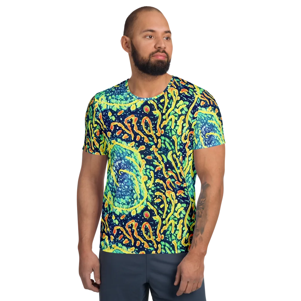 Vortex Glow on Men's Athletic T-Shirt — Front