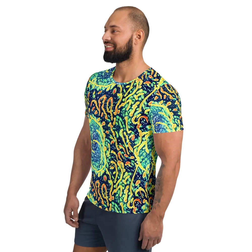 Vortex Glow on Men's Athletic T-Shirt — Left